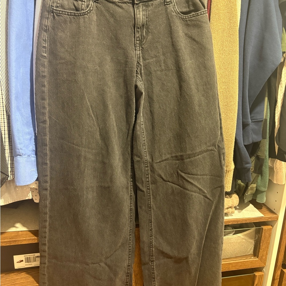 Aeropostale Charcoal  Low Rise Wide Leg Jeans